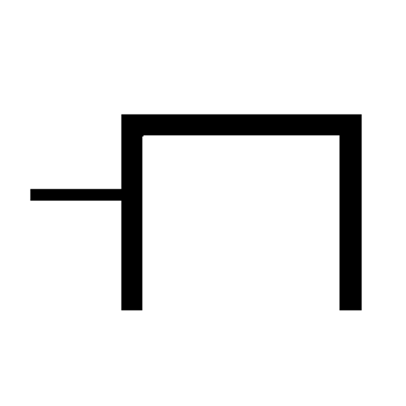 Qubelok one-leg square tube 25.4mm profile diagram