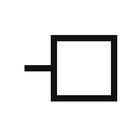 AluCube One-Leg Square Tube 25.4mm — Clear Anodised