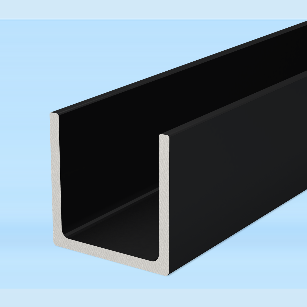 Aluminium channel - black