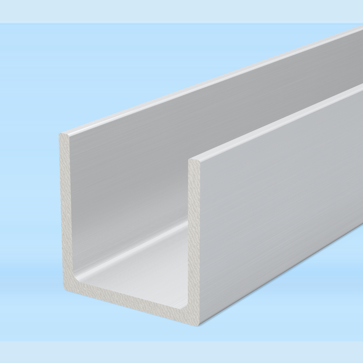 Aluminium Channel 12mm x 12mm x 1.6mm - mill finish
